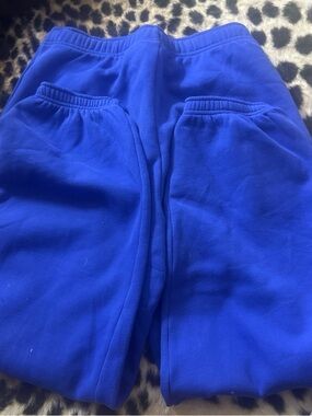 Aritzia Royal Blue Fleece Joggers